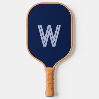 Moderne blaue Monogramminitiale Pickleball Schläger