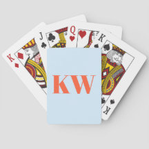 Moderne blaue orange Monogramm Anfangsbuchstaben P