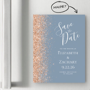 Moderne blaue Pfirsichpfirsichdaten Rett Magnetic  Magnetkarte