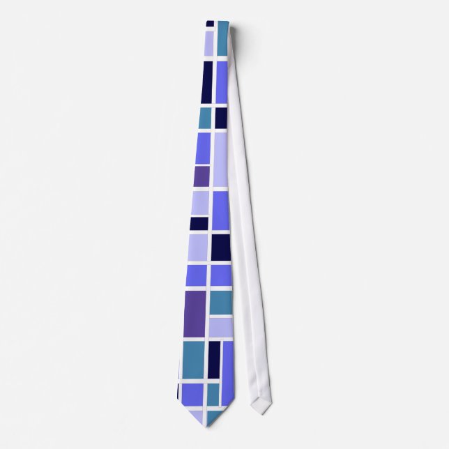 Moderne blaue Plätze Krawatte (Vorderseite)