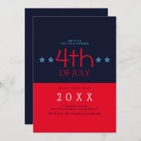 Moderne blaue Rote Sterne der Marine am 4. Juli