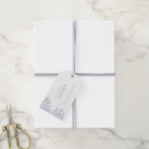 Moderne blaue Schneeflocke ohne Wrap-Geschenk-Tag Geschenkanhänger
