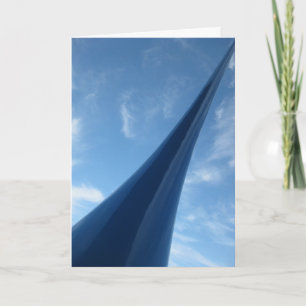 Moderne blaue Skulptur Karte