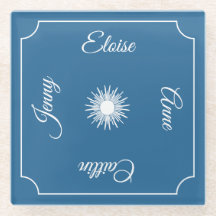 Moderne blaue Sonne skurril (Namen von Freunden od