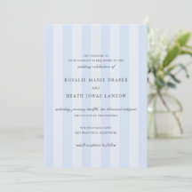 Moderne blaue Streifen Elegante Hochzeit