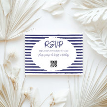 Moderne blaue Streifen Hochzeit