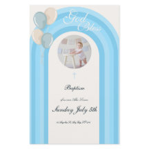 Moderne blaue Taufe Einladung mit benutzerdefinier