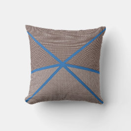 Moderne blaue und braune geometrische Outdoor-Kiss Kissen