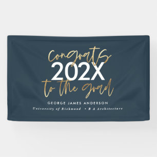Moderne, blaue und goldene Schrift, stilvoller Abs Banner