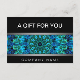 Moderne blaue und grüne Gemüsen mandala Geschenkgu