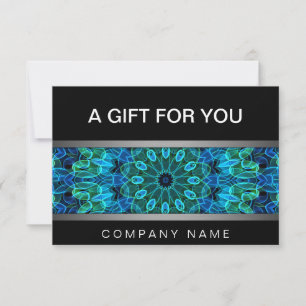 Moderne blaue und grüne Gemüsen mandala Geschenkgu