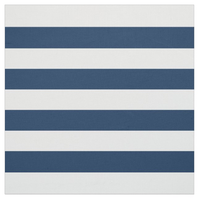 Moderne, blaue und weiße horizontale Streifen Stoff (Muster)