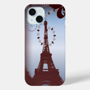 moderne blaue vintage paris eiffelturm Case-Mate iPhone hülle