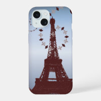 moderne blaue vintage paris eiffelturm