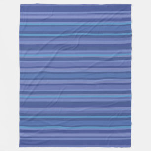 Moderne Blaue Violette Streifen Fleecedecke