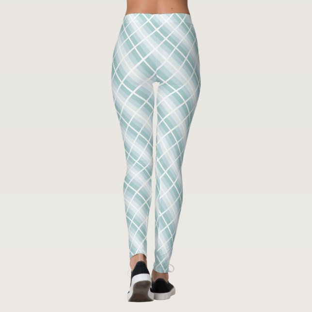 Moderne, blaue Vorlagenpastellfarbe Leggings (Rückseite)
