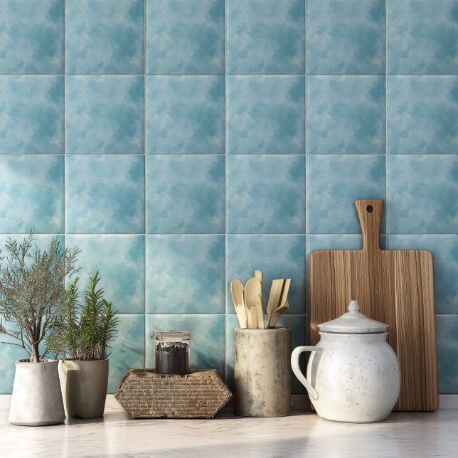 Moderne blaue Wasserfarbe-Küstenheim Fliese (Von Creator hochgeladen)