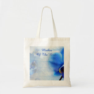 Moderne Blaue Wasserfarbe Tropische Orchideen Blum Tragetasche