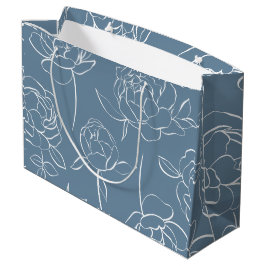 Moderne Blaue Wildblume Große Geschenktüte
