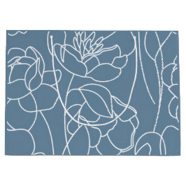 Moderne Blaue Wildblume Große Geschenktüte