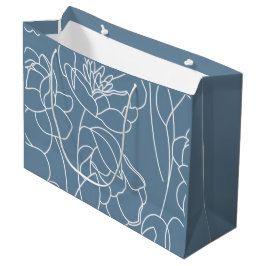 Moderne Blaue Wildblume Große Geschenktüte