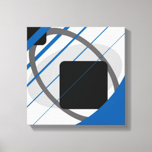 Moderne blaugraue schwarz-weiß - gepanzerte Canvas Leinwanddruck