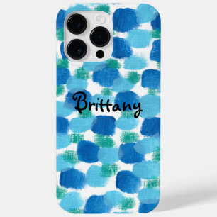 Moderne blaugrüne Kieselsteine Abstrakte Kunst Case-Mate iPhone 14 Pro Max Hülle