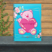 Moderne blaurosa Blütenblume zurück zu Bärenmädche