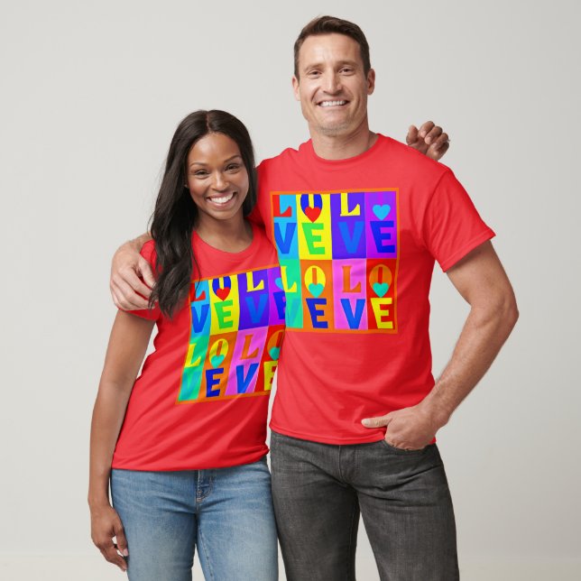 Moderne Bliss: Liebe Elegante T-Shirt (Unisex)