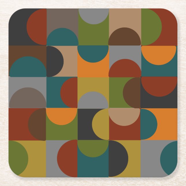 Moderne Blöcke und Halbkreise des Untersetzer Mitt (Vorderseite)