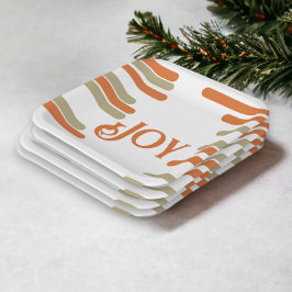 Moderne Blockfreude Weihnachten Pappteller