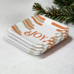 Moderne Blockfreude Weihnachten Pappteller