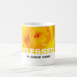 Moderne blorgelbe Rose BLESSED Kaffeetasse