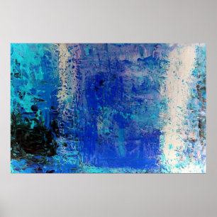 Moderne Blue Abstrakt Print Art Decors Poster