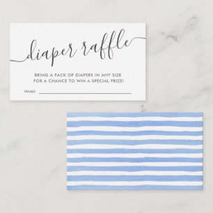 Moderne Blue Baby Diaper Raffelsticket Eintrittska Begleitkarte
