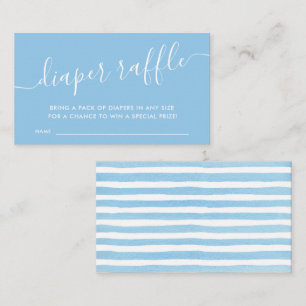 Moderne Blue Baby Diaper Raffelsticket Eintrittska Begleitkarte