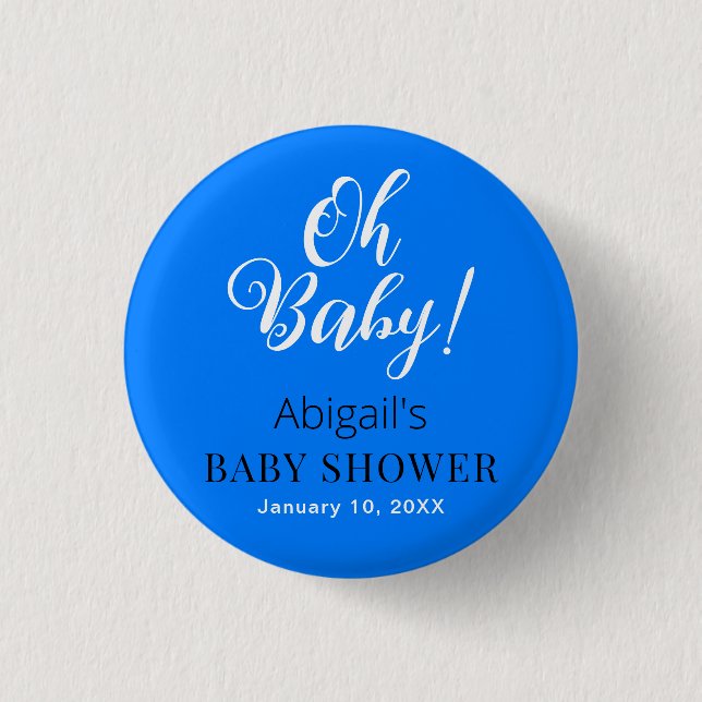 Moderne Blue Baby Duschtaste mit benutzerdefiniert Button (Vorderseite)