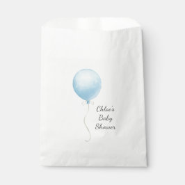 Moderne Blue Balloon Baby Dusche Geschenktütchen