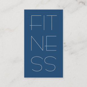 Moderne Blue Beruflich Fitness Business Card Visitenkarte