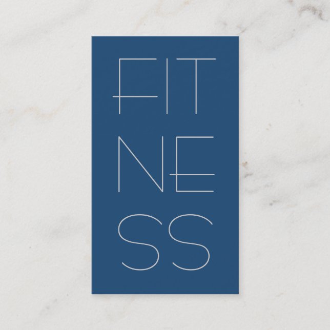 Moderne Blue Beruflich Fitness Business Card Visitenkarte (Vorderseite)