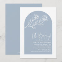 Moderne Blue Botanical Arch Baby Dusche