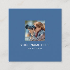 Moderne Blue Calling Card mit weißem Typograf Telefonnummerkarte