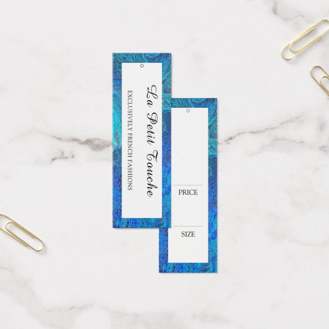 Moderne Blue Clothing-Boutique - Preisangabe (Büro)