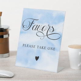 Moderne Blue Cloud Nine Baby Dusche Favorit Schild