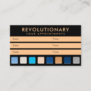 Moderne Blue Gold Lidschatten-Palette Makeup-Artis Terminkarte