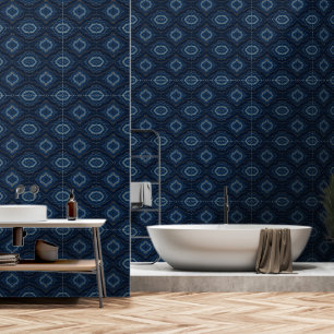 Moderne Blue Gold Marmor Collection Tapete