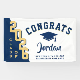 Moderne Blue Golden Abschluss Klasse des Party 202 Banner