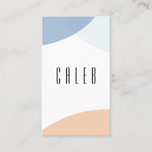 Moderne Blue Gray Beige Abstrakte Kunstausstellung Visitenkarte