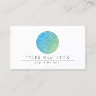 Moderne Blue Green Circle Business Card Visitenkarte