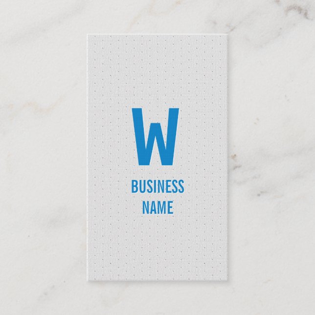 Moderne Blue Monogram Programming Business Card Visitenkarte (Vorderseite)